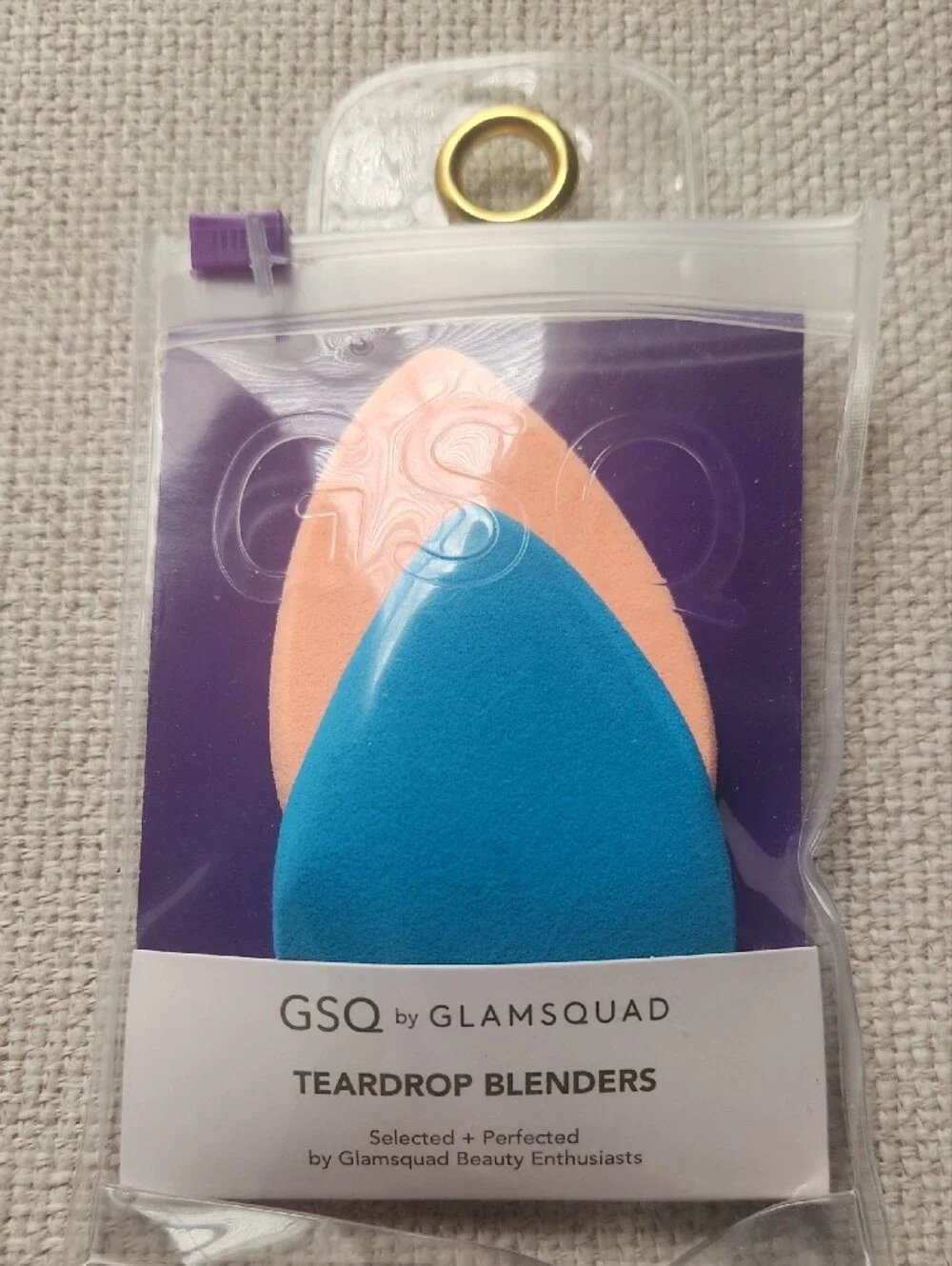 Teardrop Makeup Sponges - Blue & Peach